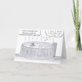 De ijzige Lijst van de Wens Feestdagen Kaart