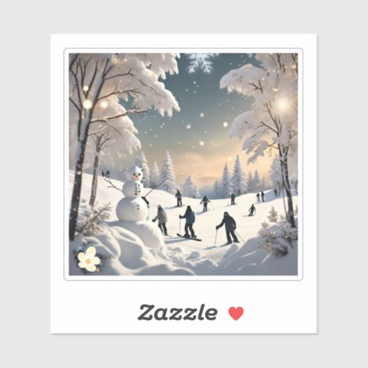 "De ijzige ochtend van de winter" Sticker (Vel)