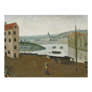 De Ile Notre-Dame 1590-3 (olie op canvas) Perfect Poster