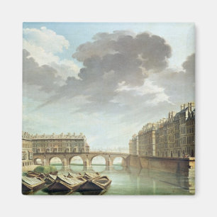 De Ile Saint-Louis en de Pont Marie in 1757 Magneet