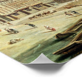 De Ile Saint-Louis en de Pont Marie in 1757 Poster (Hoek)