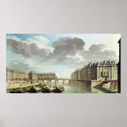 De Ile Saint-Louis en de Pont Marie in 1757 Poster (Voorkant)