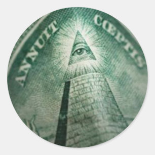 De Illuminati-oog Ronde Sticker