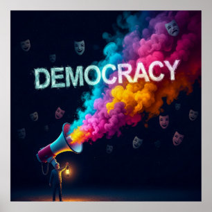 De illusie van de democratie poster