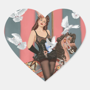 De illusionist hart sticker