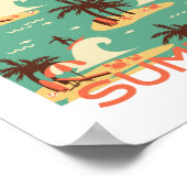 De illustratie Surfing Cartoon Poster (Hoek)