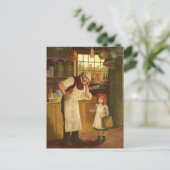 De illustratie van de Grocer Briefkaart (Staand voorkant)