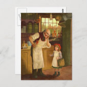 De illustratie van de Grocer Briefkaart (Voorkant / Achterkant)