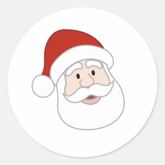 De Illustratie van de Kerstman Ronde Sticker (Voorkant)
