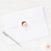 De Illustratie van de Kerstman Ronde Sticker (Envelop)