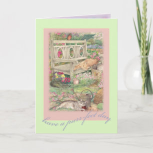 De illustratiegroeten van Purrfect van het Kaart