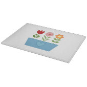 De Illustraties van de aanjager in een Blauw Canva Snijplank (Hoek)