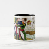 De imperiale Embrace of Boneys Nieuwe Daling Tweekleurige Koffiemok (Center)