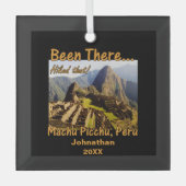 De Inca Trail - Machu Picchu Glas Ornament (Voorkant)