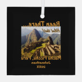 De Inca Trail - Machu Picchu Glas Ornament (Achterkant)