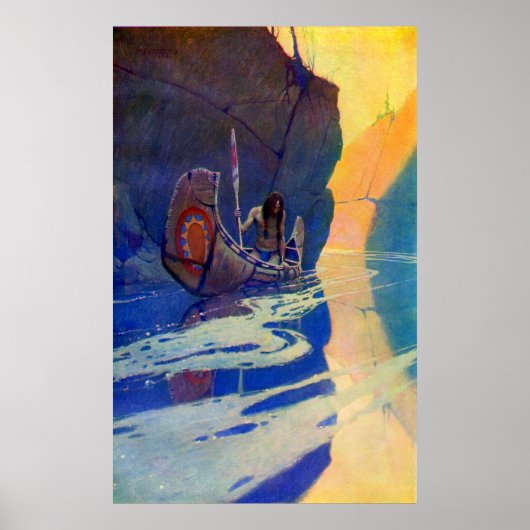 De Indiaan in zijn eenzaamheid NC Wyeth 1907 Poste Poster (Voorkant)