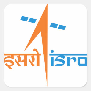 De Indian Space Research Organization - ISRO Vierkante Sticker