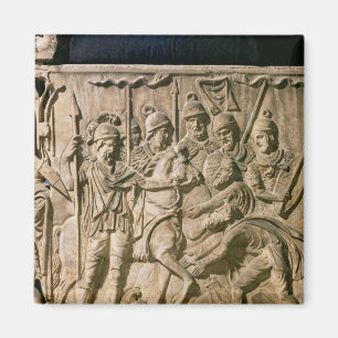 De indiening van een barbaars bij een Romeinse str Magneet