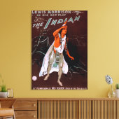 "De Indiër" - Rode Veer, chef van de Canvas Afdruk (Insitu (Woonkamer))