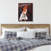 "De Indiër" - Rode Veer, chef van de Canvas Afdruk (Insitu (Slaapkamer))