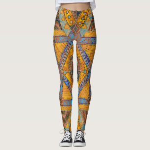 De Indische bloemige Paisley: etnisch medaillon. Leggings