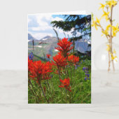 De Indische Borstel van de Verf Kaart (Gele Bloem)