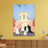 De indolenten, illustratie voor "Fetes Galantes" Canvas Afdruk (Insitu (Woonkamer))