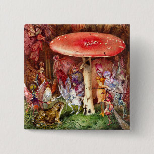 De indringer John Anster Fitzgerald Vierkante Button 5,1 Cm
