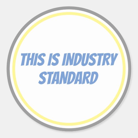 De industriestandaard ronde sticker (Voorkant)