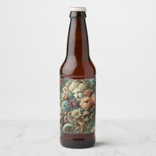 De Infernal Motorcade - Gothic Floral Design Bier Etiket