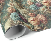 De Infernal Motorcade - Gothic Floral Design Cadeaupapier (Rol Hoek)