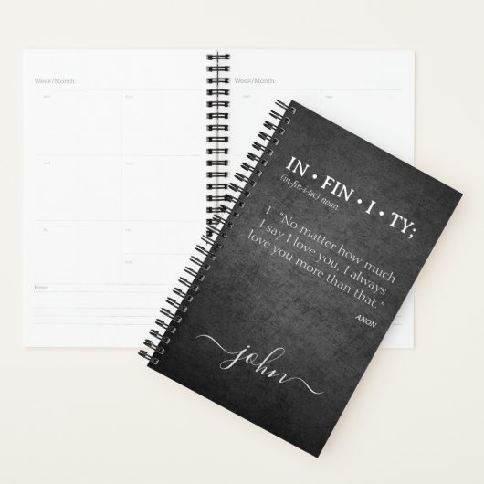 De INFINITEIT VAN DE Naam van de douane houdt u me Planner (Display)