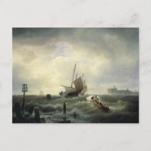 De ingang naar de haven van Hellestemsluys Briefkaart