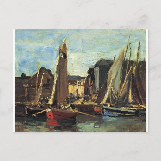 De ingang van de haven van Honfleur Eugene Boudin Briefkaart (Voorkant)