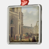 De ingang van de Musee de Louvre en St. Metalen Ornament (Links)