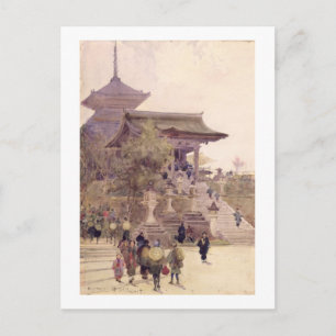 De ingang van de tempel van Kiyomizu-Dera in Kyoto Briefkaart