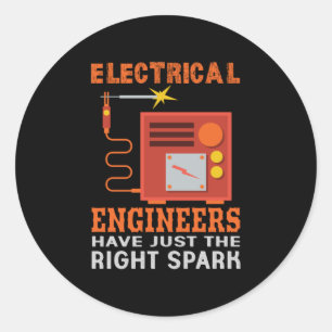 De ingenieurs Elektrische Ingenieurs hebben enkel  Ronde Sticker