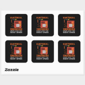 De ingenieurs Elektrische Ingenieurs hebben enkel Vierkante Sticker (Vel)