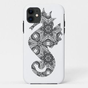 De ingewikkelde Kunstpagina van het Seahorse voor  iPhone 11 Hoesje