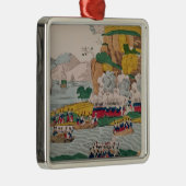 De inname van Algiers door de Fransen Metalen Ornament (Rechts)