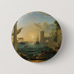 De inscheping van de koningin van Sheba Ronde Button 5,7 Cm