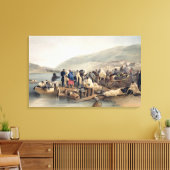 De inscheping van de Zieke bij Balaklava Canvas Afdruk (Insitu (Woonkamer))