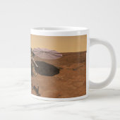 De Insight Lander opererend op het oppervlak van M Extra Grote Beker (Rechts)