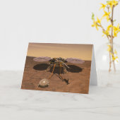 De Insight Lander opererend op het oppervlak van M Kaart (Gele Bloem)