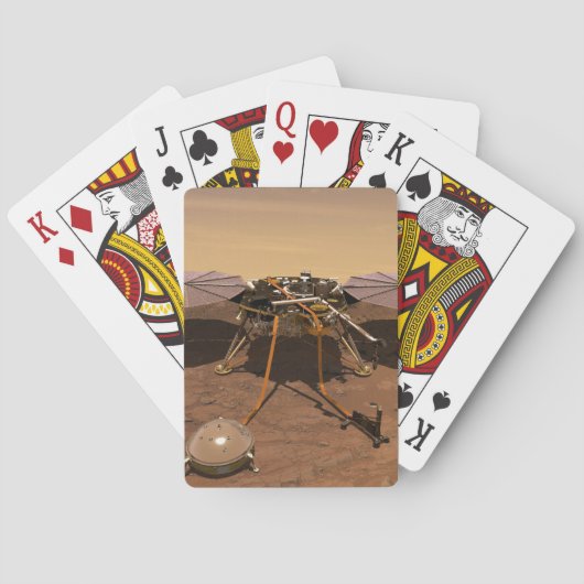 De Insight Lander opererend op het oppervlak van M Pokerkaarten (Achterkant)