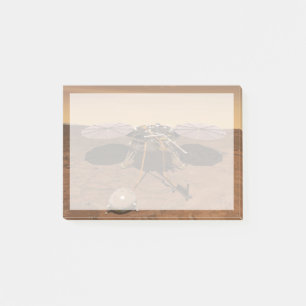 De Insight Lander opererend op het oppervlak van M Post-it® Notes