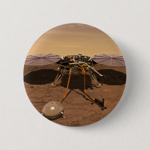 De Insight Lander opererend op het oppervlak van M Ronde Button 5,7 Cm
