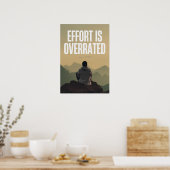 De inspanning wordt overschat. Anti-motivatie Poster (Keuken)