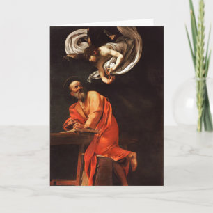 De inspiratie van Heilige Matthew, Caravaggio Kaart