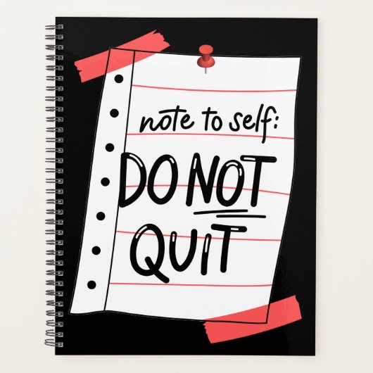 De Inspirerend agenda-planner voor notities niet a Planner (Voorkant)